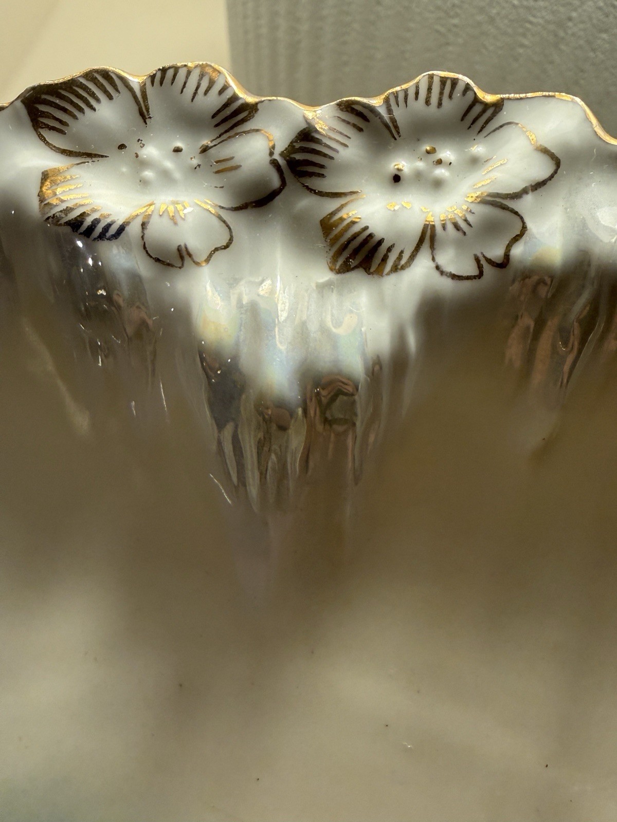 Antique RS Prussia Mold Reflecting Water Lilies Handled Plate 10.25″