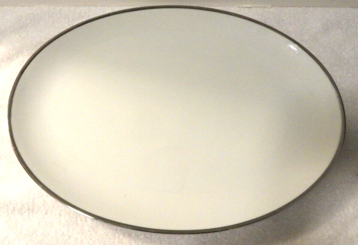 HARMONY HOUSE MODERNE PATTERN SERVING PLATTER Oval #3545 abt 12 1/2 x 9 1/8 in