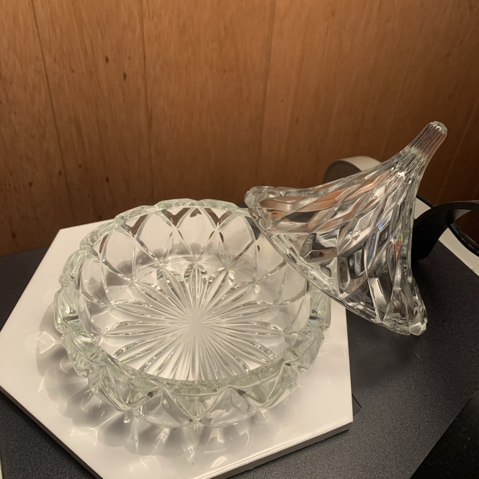 Hershey’s Kiss Crystal Clear Glass Lidded Candy or Trinket Dish