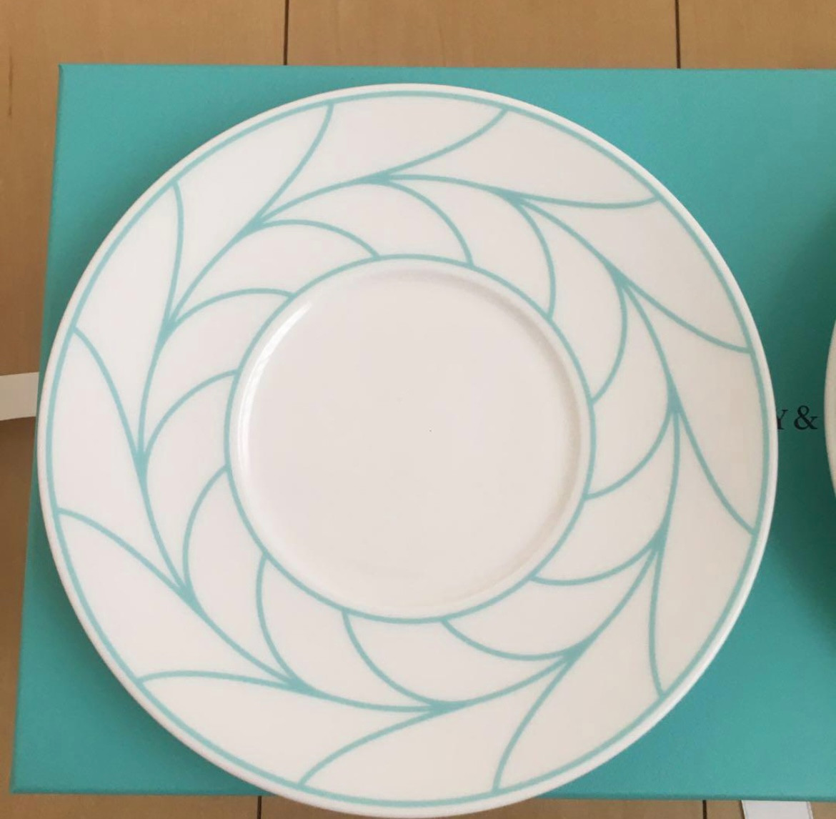 Tiffany&Co Tiffany Wheat Leaf Cup & Saucer Pair set bone china unused