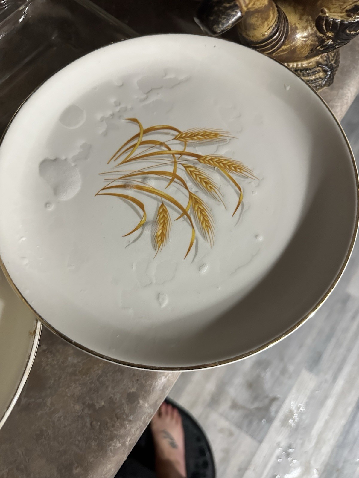 Vintage Golden Wheat dish set