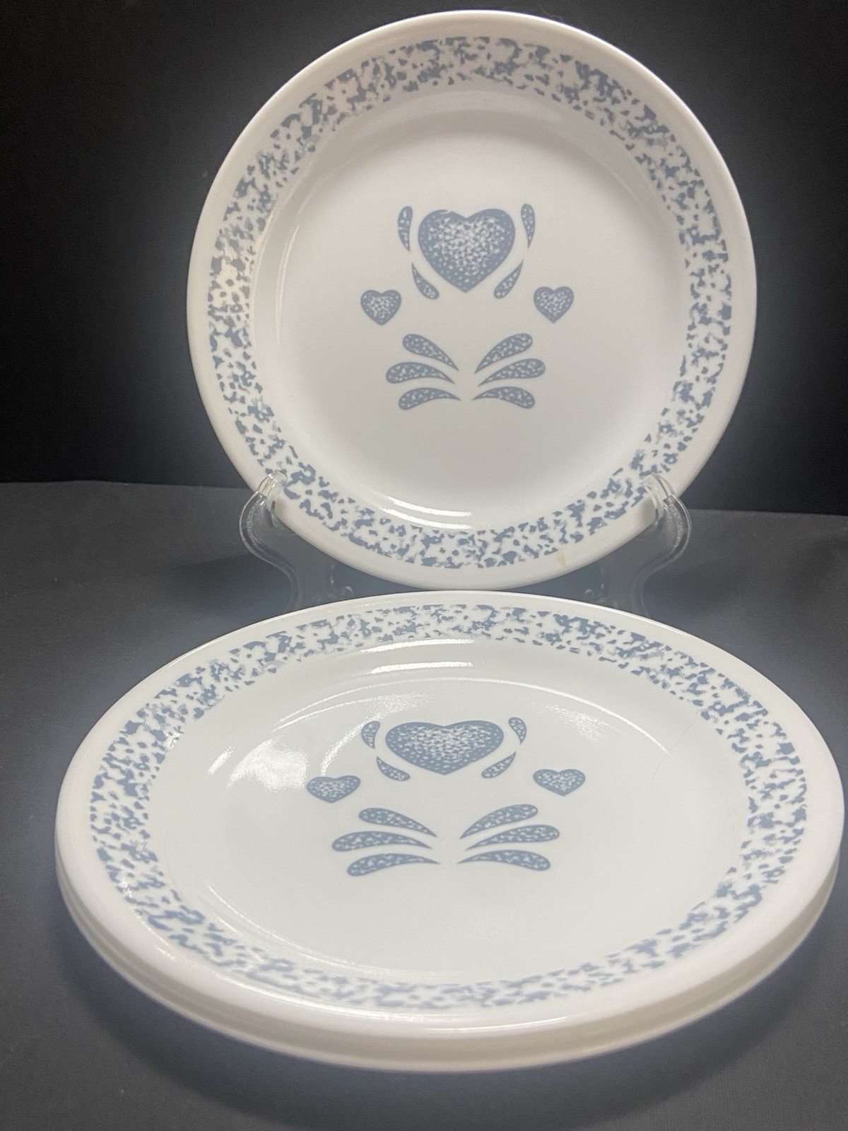 16 pc set of Vintage Corelle BLUE HEARTS Dinnerware Set