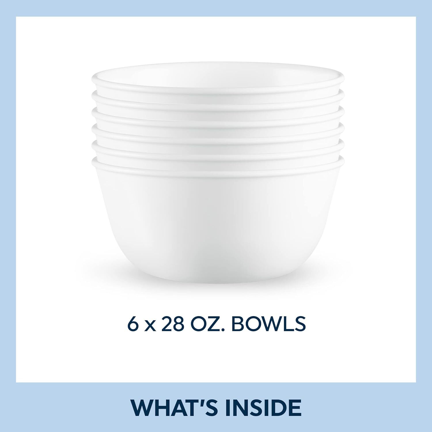 28-oz Soup/Cereal Bowls Set of 6, Chip & Crack Resistant Dinnerware Bowls