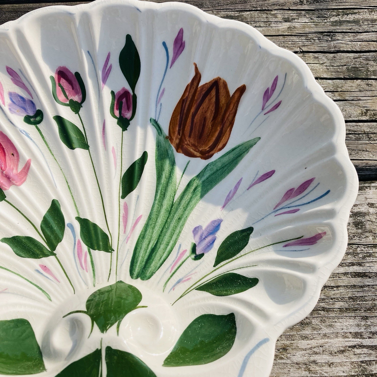 Vintage Blue Ridge Southern Potteries “Mayflower Bouquet” Deep Serving Dish