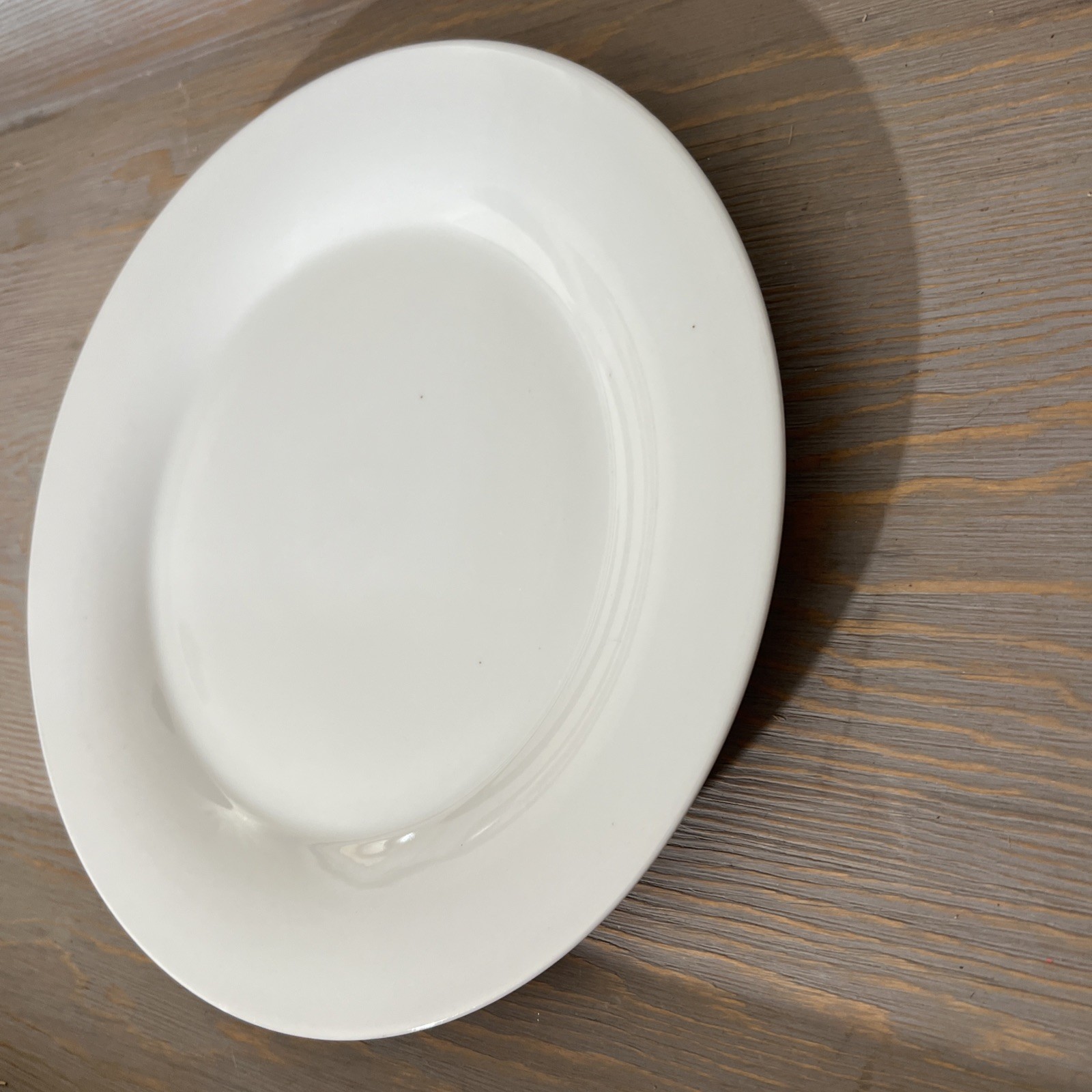 11 3/4 inch solid white dinner plate