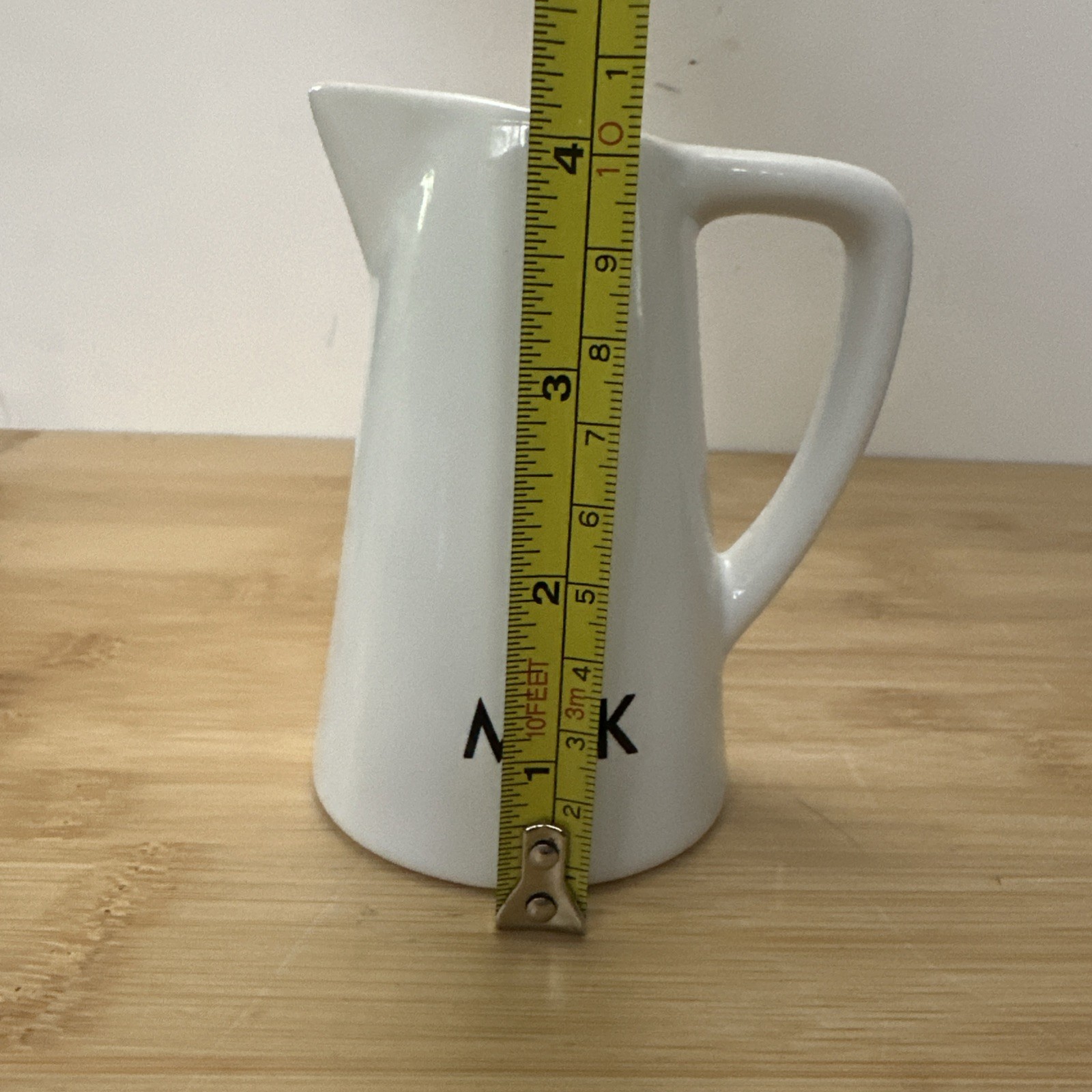 OGGI White Ceramic Milk Creamer Pitcher Replacement Small 4.25″