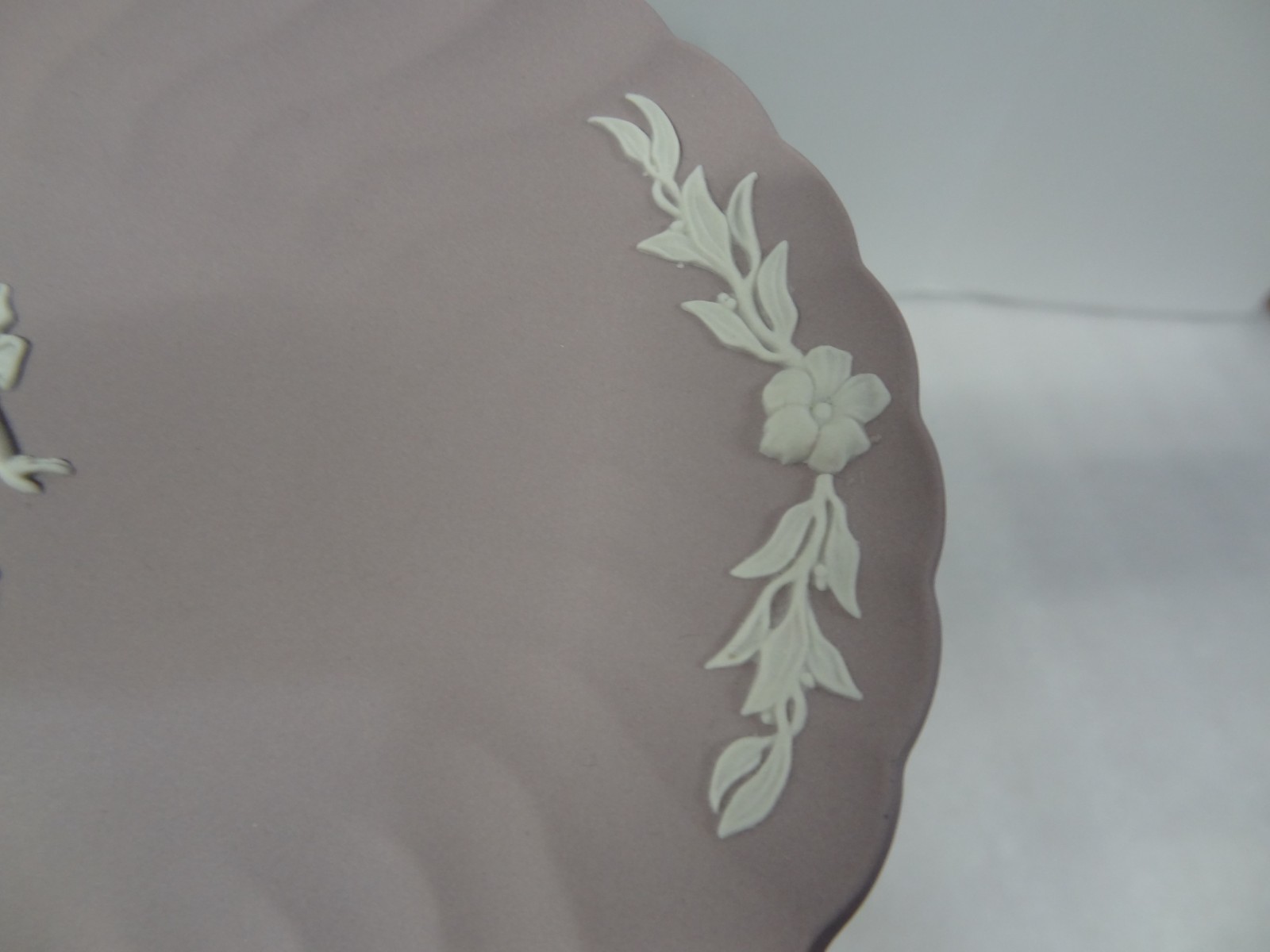 Vintage Wedgwood Lavender Lilac Jasperware Dancing Hours Oval Pin Tray Plaque 7″