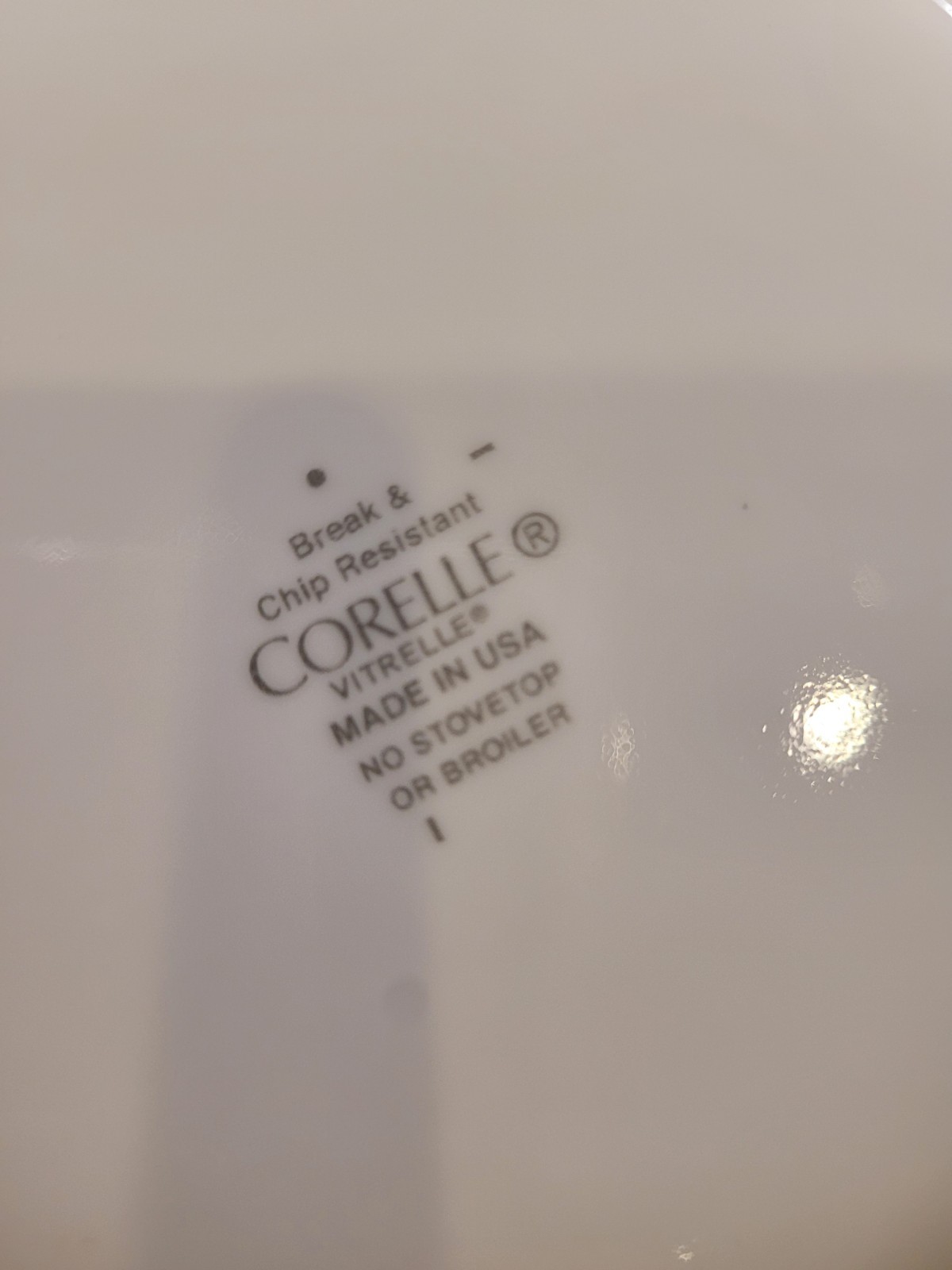 Lot of 4 Corelle Vitrelle Bread & Butter Plates Black White Mixed Pattern