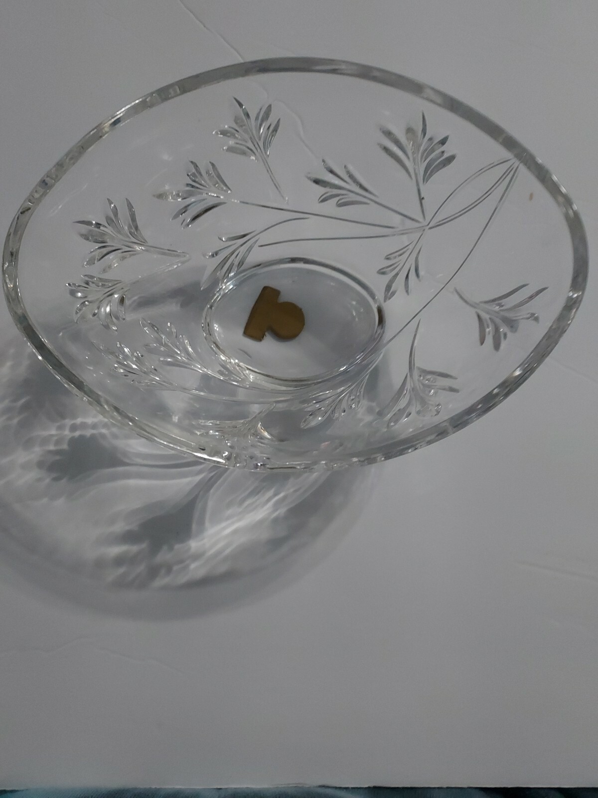 Oval Oneida Crystal Deep Candy/Nut Bowl w/Lid 7.5 H w/ Lid On.x 5 Wx 7 L x3.5 D