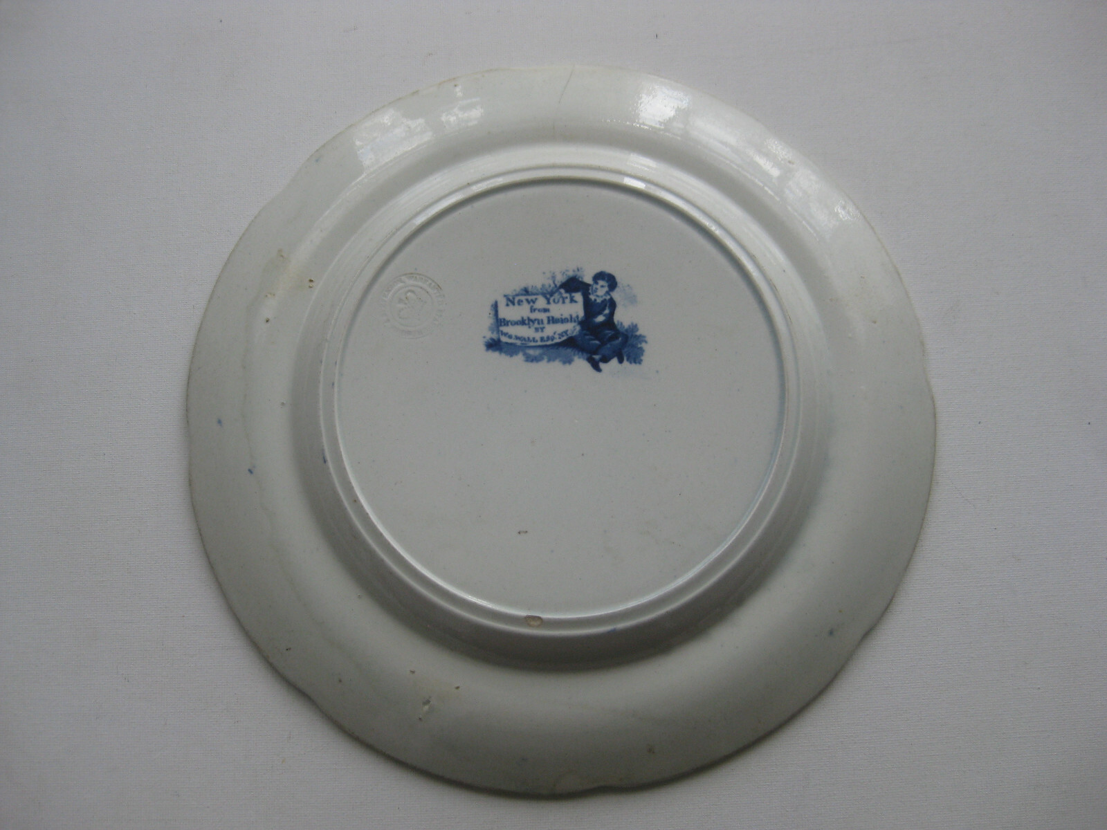 Historical Staffordshire New York Brooklyn Heights Plate By Stevenson 1825