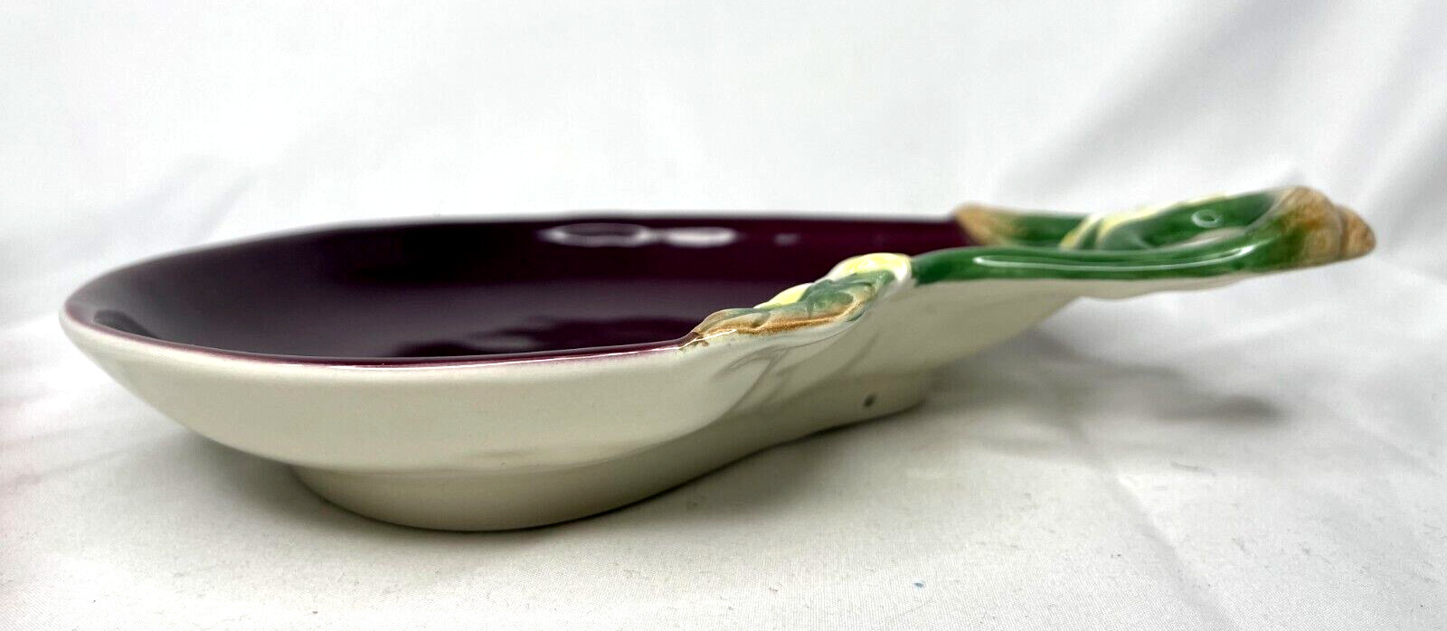Fitz & Floyd Gardening Gourmet Eggplant Canape Plate Aubergine Purple Wall Décor