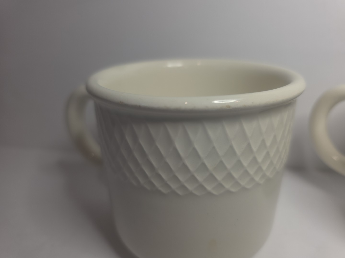 2x Windsor Browne WIB11 (1) 3 1/8” Coffee Mug Cups Made In Italy Vintage