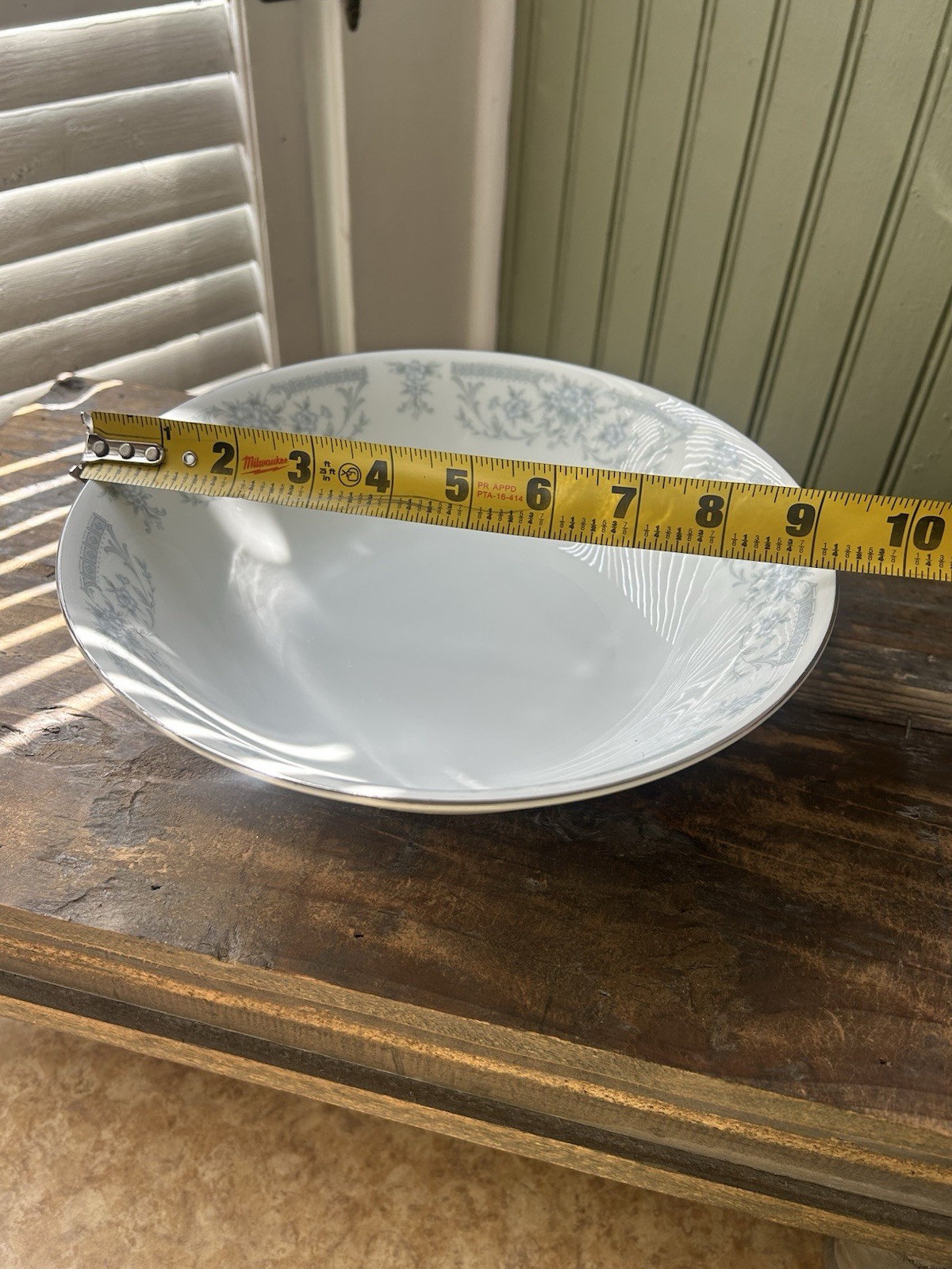 Sheffield “Blue Whisper” porcelain fine china oval platter And Bowl