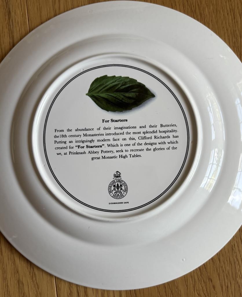RARE Complete Set 6 Prinknash Abbey 9″ Humorous Starter Plates 1970s C Richards