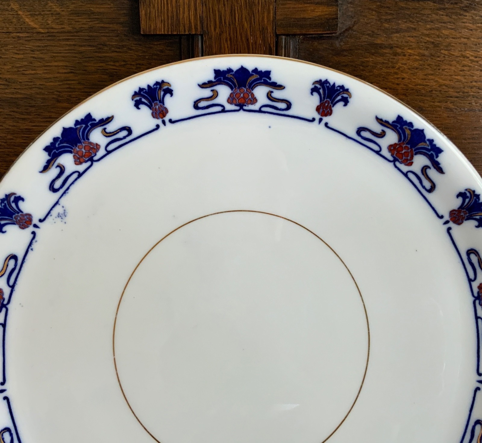 FOLEY ART CHINA PEACOCK POTTERY 12 1/4″ CHARGER C.1905-1913 SCOTTISH THISTLE