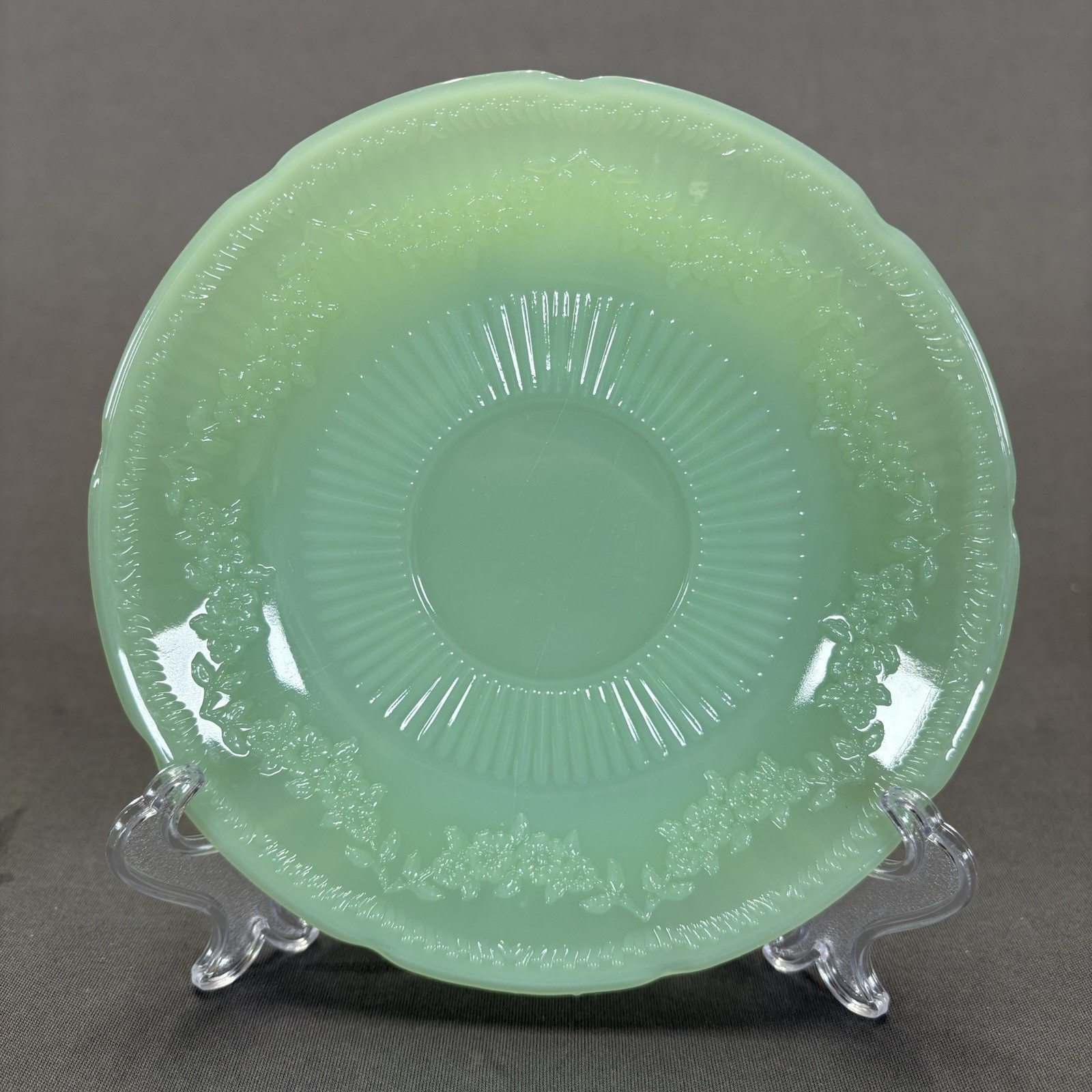Fire King Jadeite Alice Saucer 6 1/4″ Replacements Anchor Hocking Green Glass