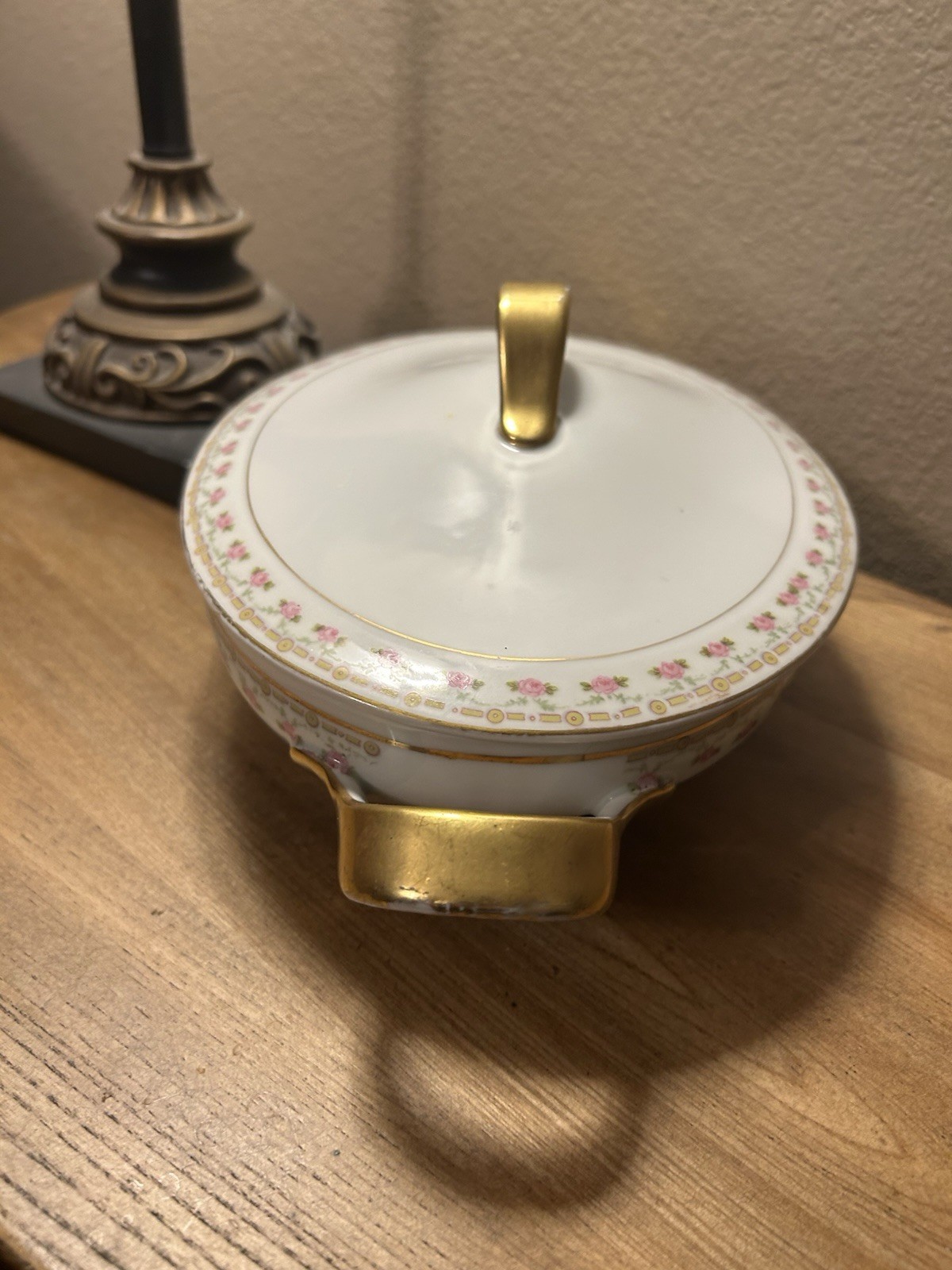 Elegant Vintage Pirkenhammer Czechoslovakia Pink Rose Gold Tureen – Oval Covered