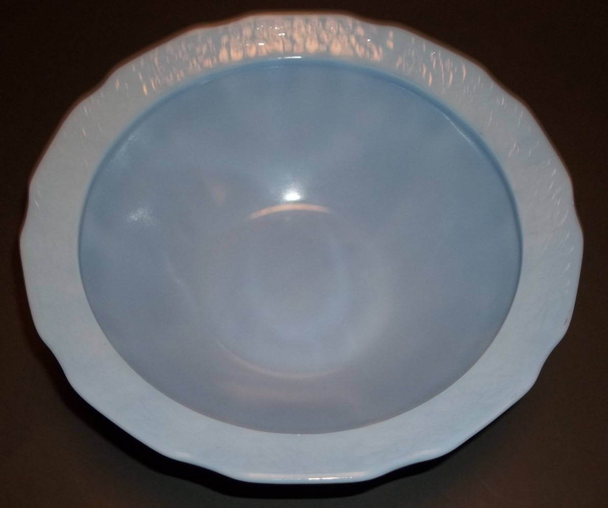 Vintage 8 1/2″ Large Fruit Bowl Cherry Blossom Delphite by Jeannette