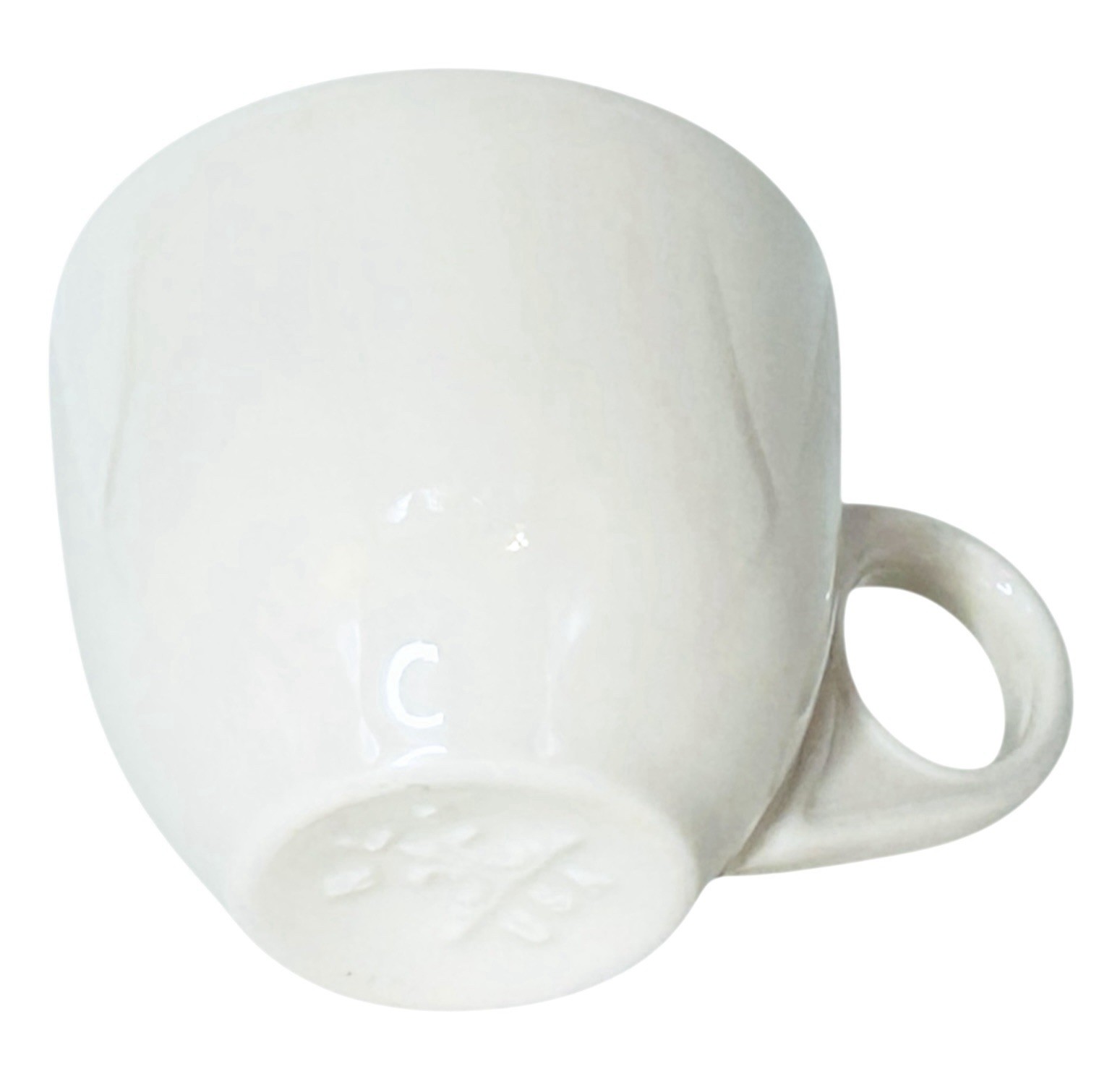 Homer Laughlin HL10800 UNIQUE IVORY American White Rolled Edge Narrow Rim AD Cup