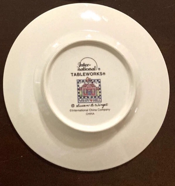 1994 International Stoneware Windy Hill Bread Plate Farm Country Artist SIGNED