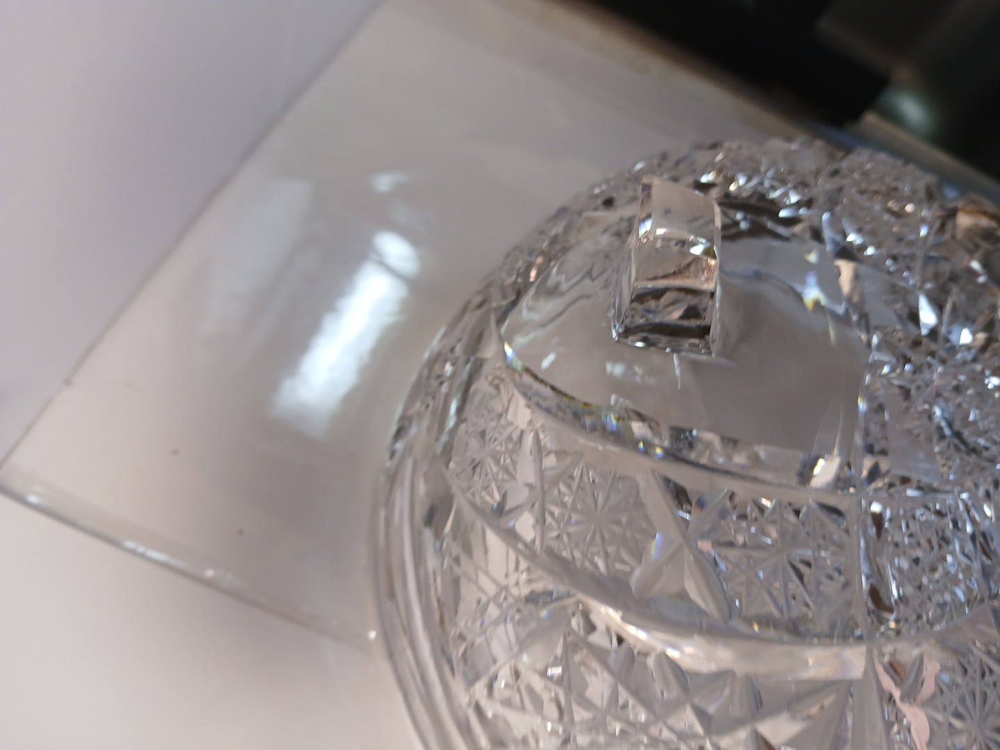 Crystal Leaded 3 Footed Cut Glass Centerpiece/Serving Bowl Weighs Over 4 Pounds