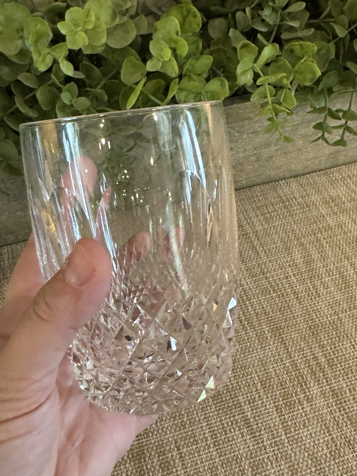Waterford Glass Crystal Colleen Double Old Fashioned 4 1/4” H Tumbler