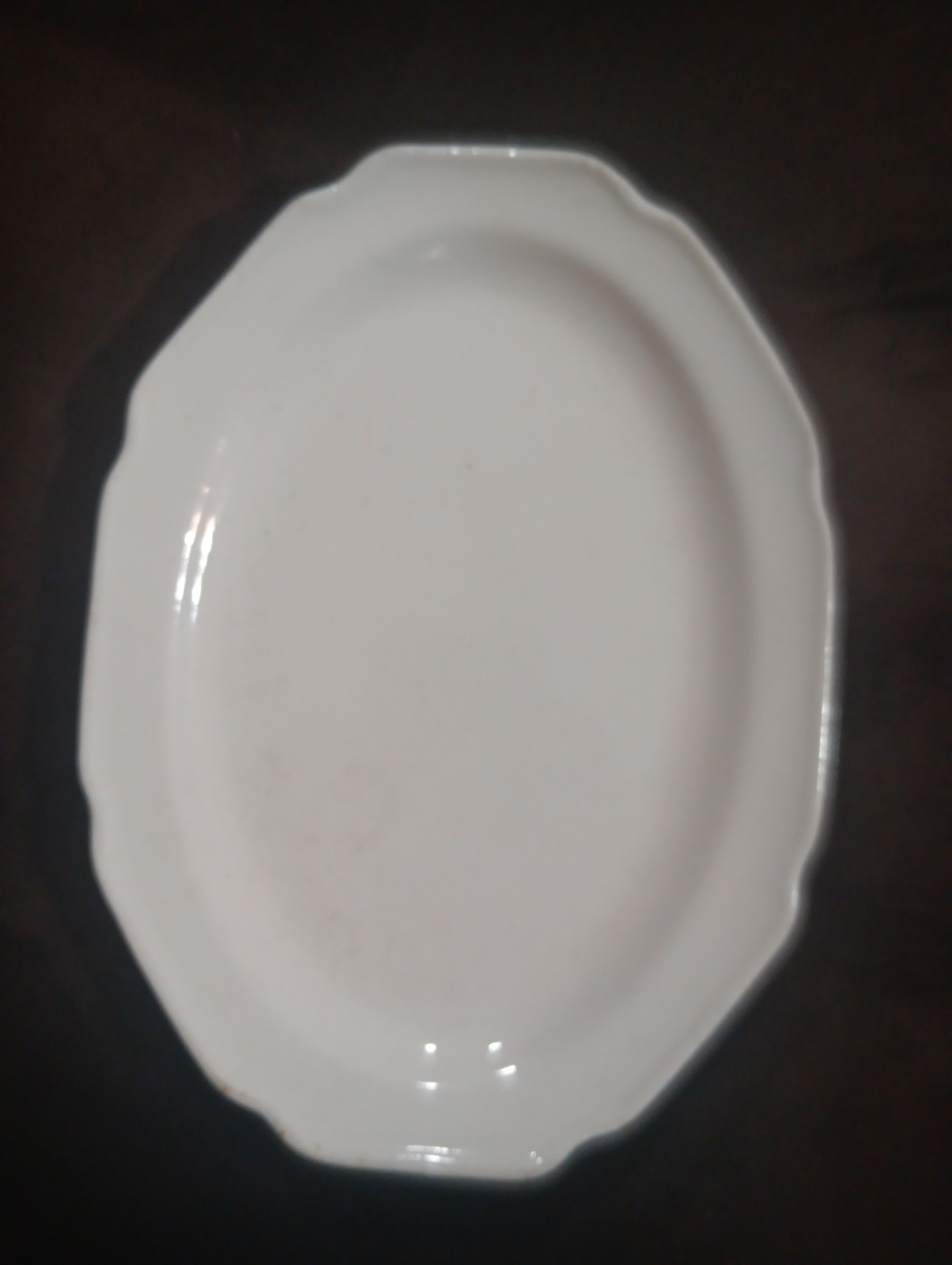 vintage scalloped wavy border ironstone platter