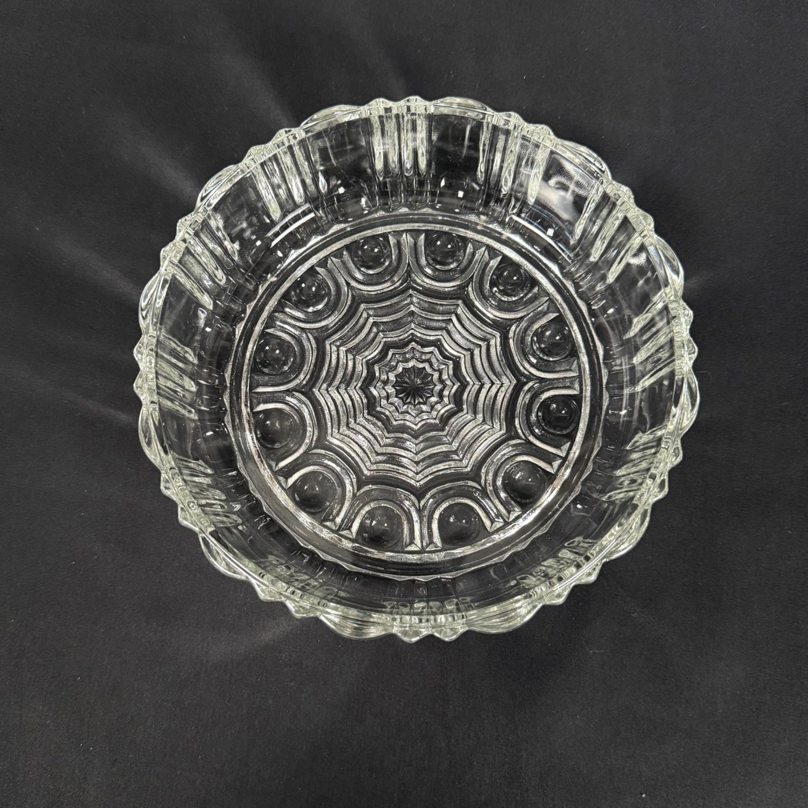 Anchor Hocking Old Cafe Royal Ruby Red Glass 8pc Lazy Susan Relish Tray VTG 30s