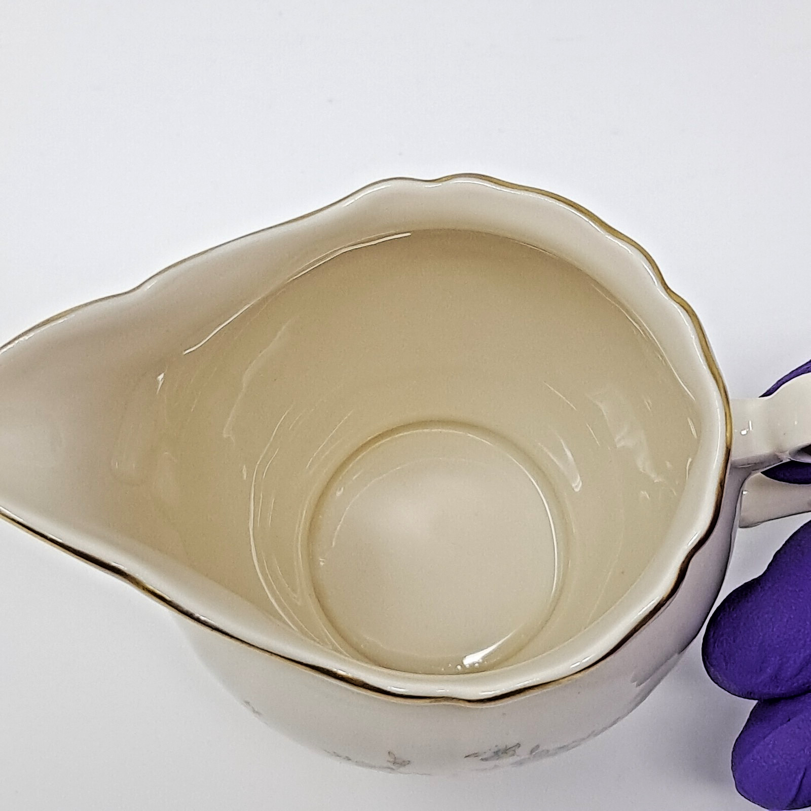 Syracuse China Creamer Briarcliff Federal Shape vintage 1949-1962 pastel flowers