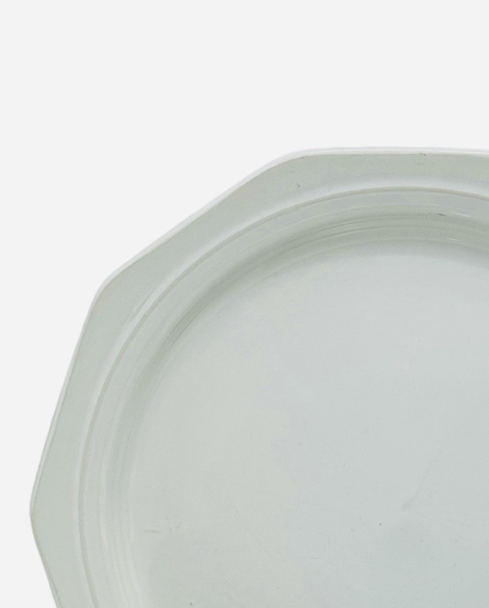 Home Trends Dinner Plates White Octagon 10.5” Stoneware Lot Set Of 7 Plates
