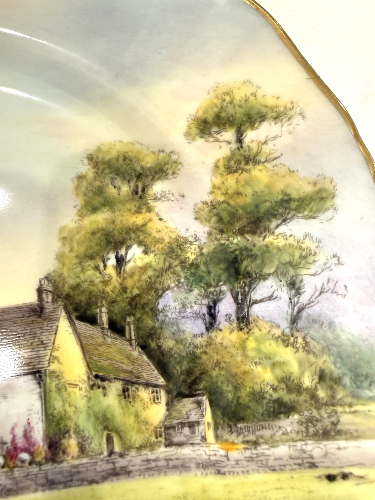 Mint Royal Worcester 1940 Sulgrave Manor 10 5/8″ Cabinet Plate Signed P. Love
