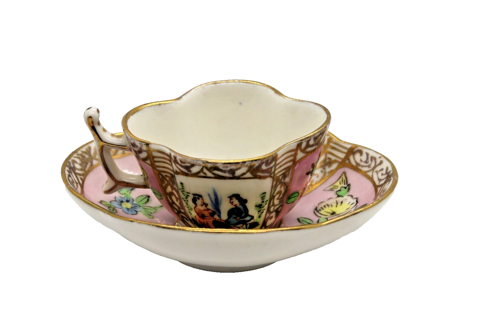 Hokutosha Fine China Tea Cup & Saucer Hand Decorated Made in Occupied Japan