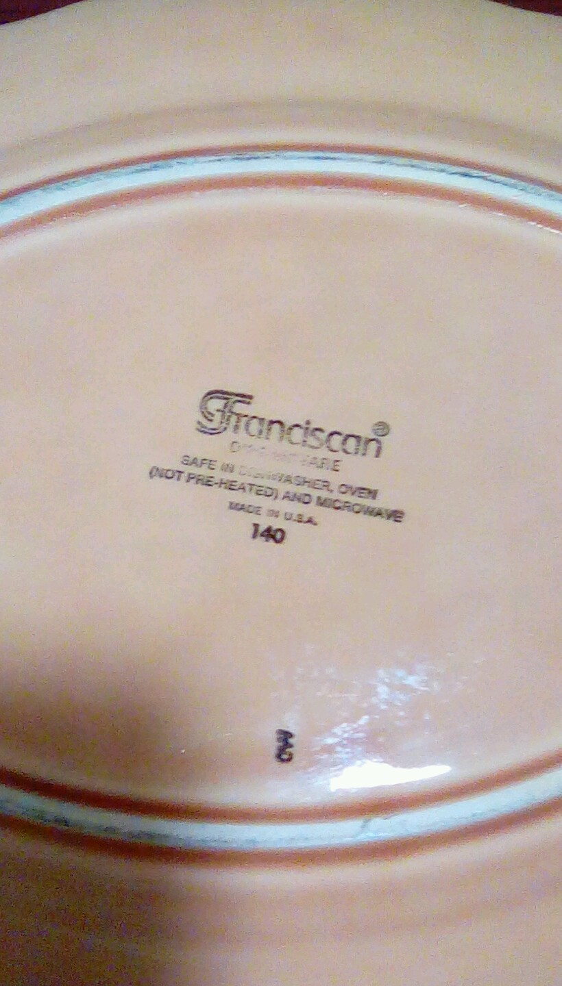 Excellent Franciscan Rosette China Dinner Platter 13×10 1/8″ inches pattern