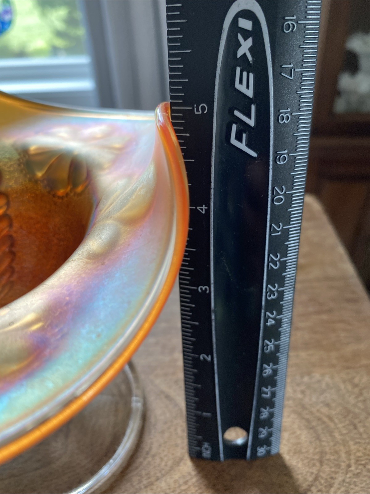 Northwood Compote/Candy Dish Marigold Carnival Glass Daisy & Plume Pattern