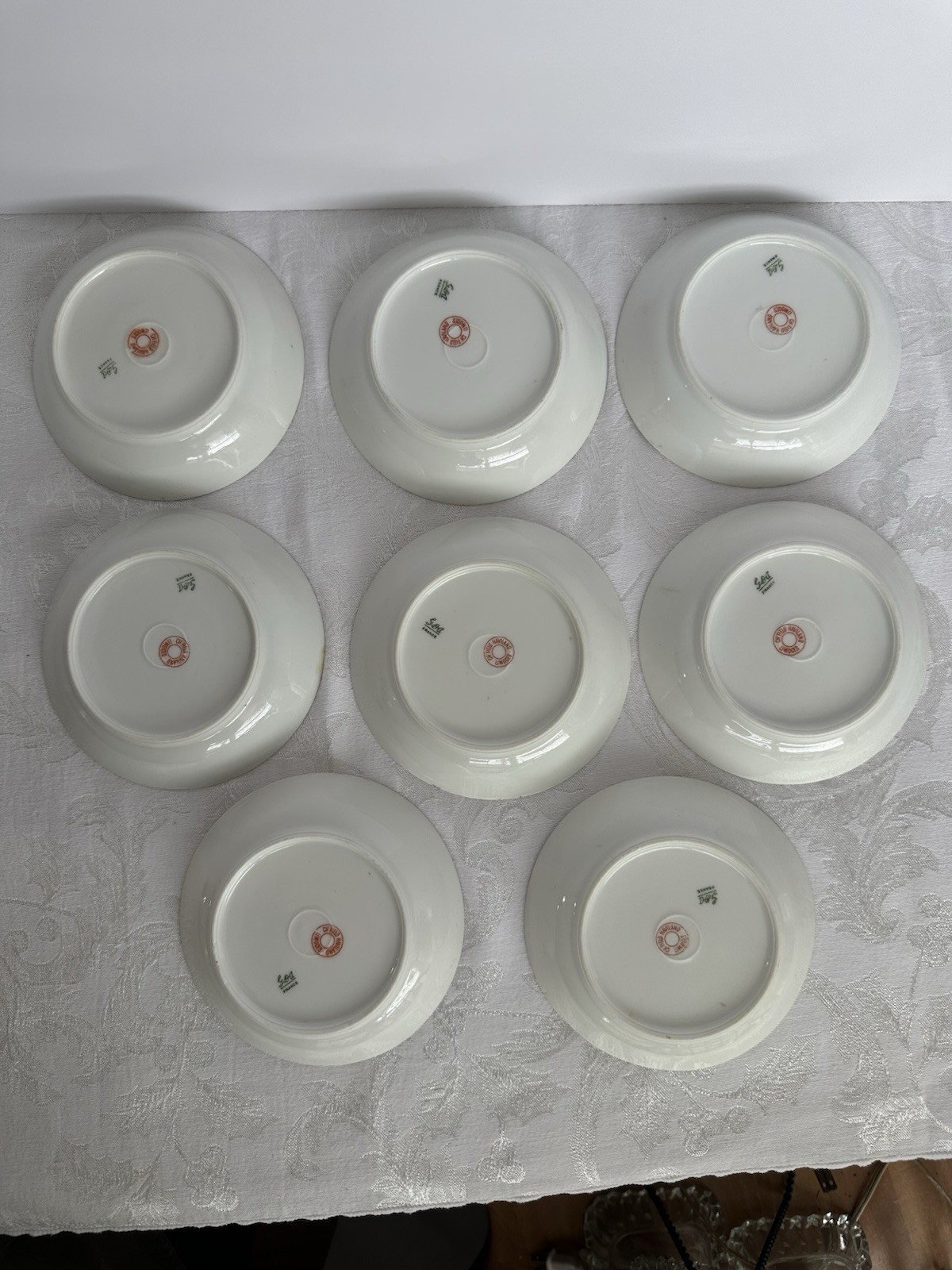 8 Charles Field Haviland Limoges 5” Berry Bowls W/Pink Floral Sprays