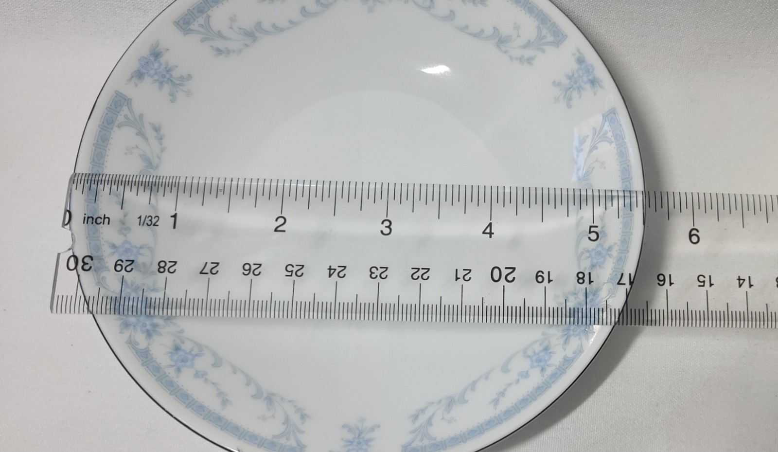 Blue Whisper Sheffield dessert bowl 5 1/2″ set 3 made Japan Porcelain China 1985