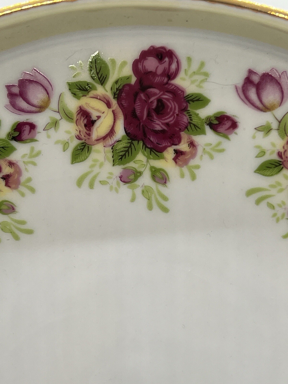 Bombay Decorative Plate Dish Pink Rose Border Bridgerton Style