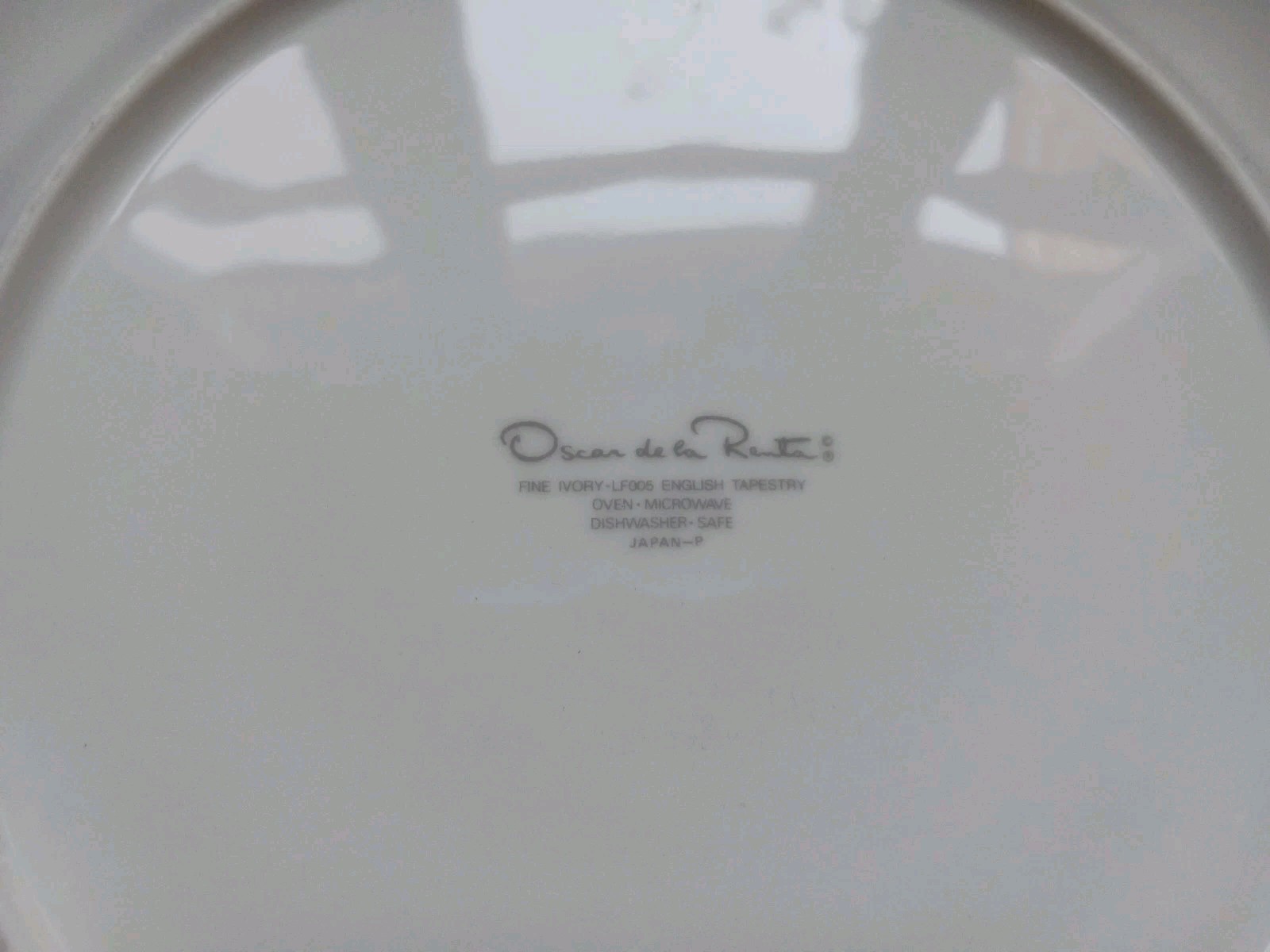 Oscar De La Renta English Tapestry 6Pc Lot – Dinner, Salad Plates, Saucers – NEW