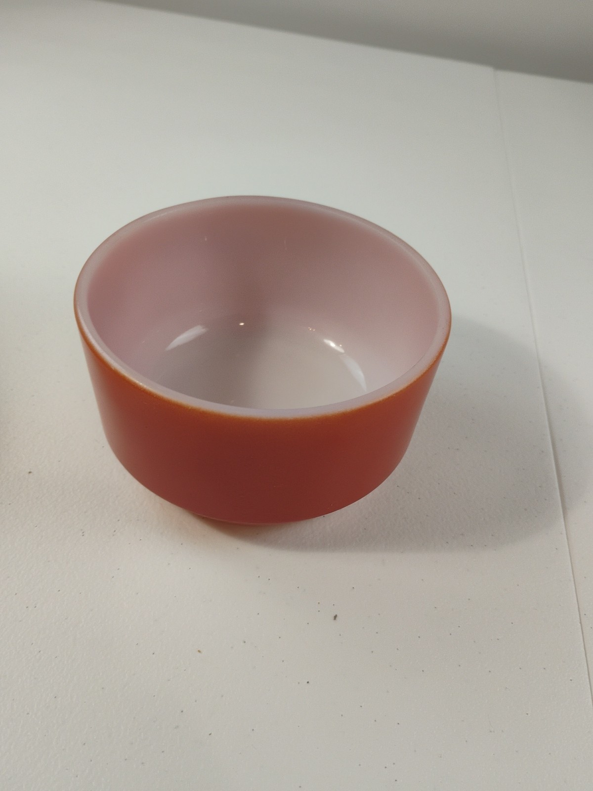 Vintage Anchor Hocking Fire-King Milk Glass Orange Small Bowl 4″ Diameter