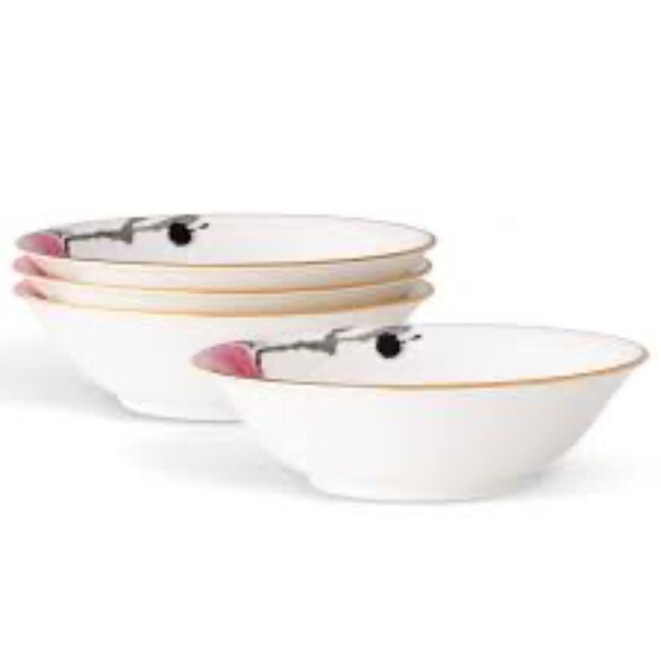 NORITAKE YAE 4968 Set Of 4 Cereal Coupe Bowls 6 1/2” Wide 15.5 OZ. NIB MINT