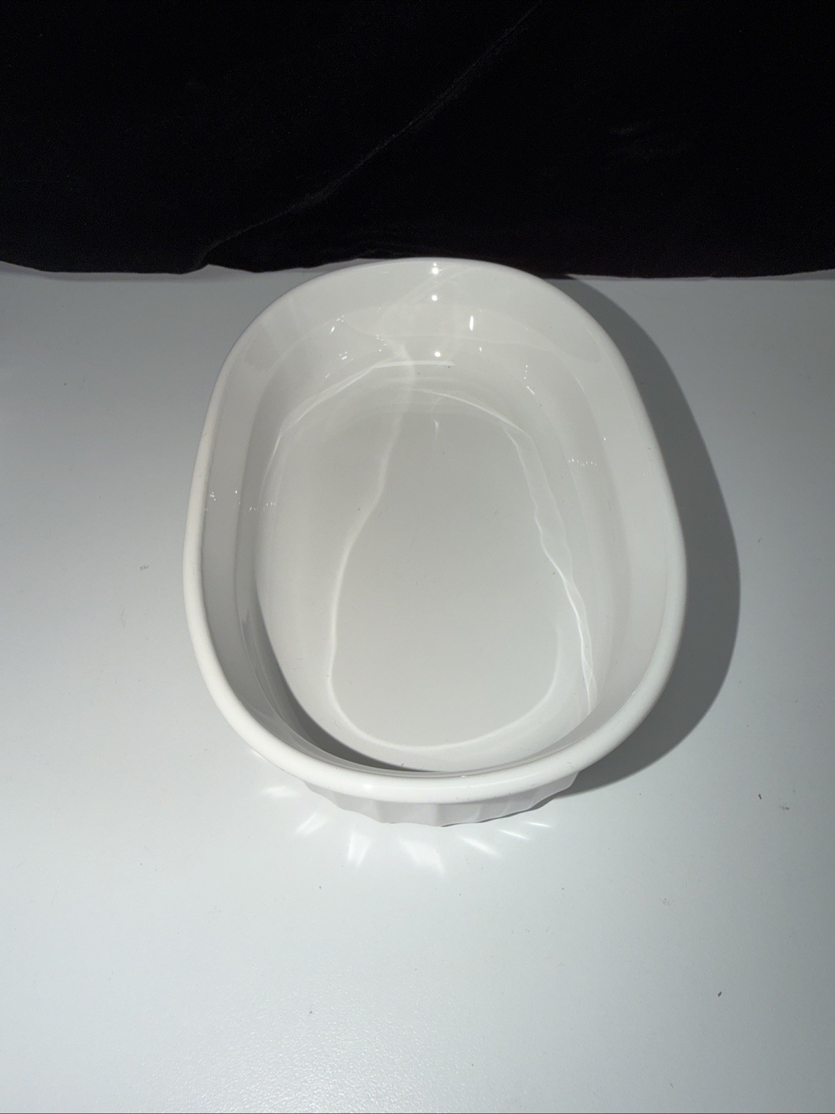 SET OF 4–Corning Ware Small Casserole Dish Bowl White Oval F-15-B 475 ml 15 oz