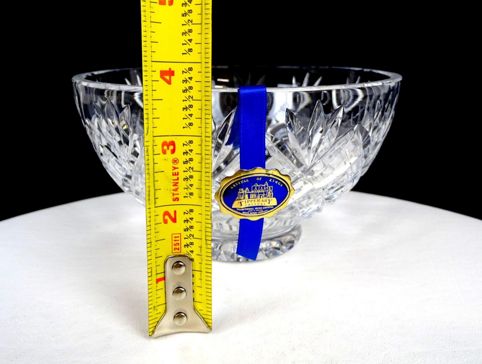 TIPPERARY SIGNED BRILLIANT CRYSTAL GRANVILLE SUITE 6 1/2″ FOOTED BOWL 1994-1997