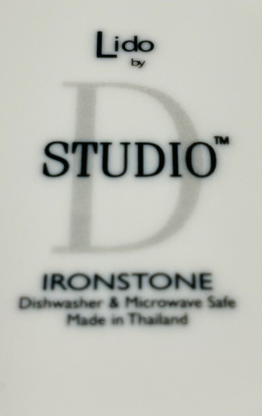 Studio D Lido Pattern Square Off White Salad Plate