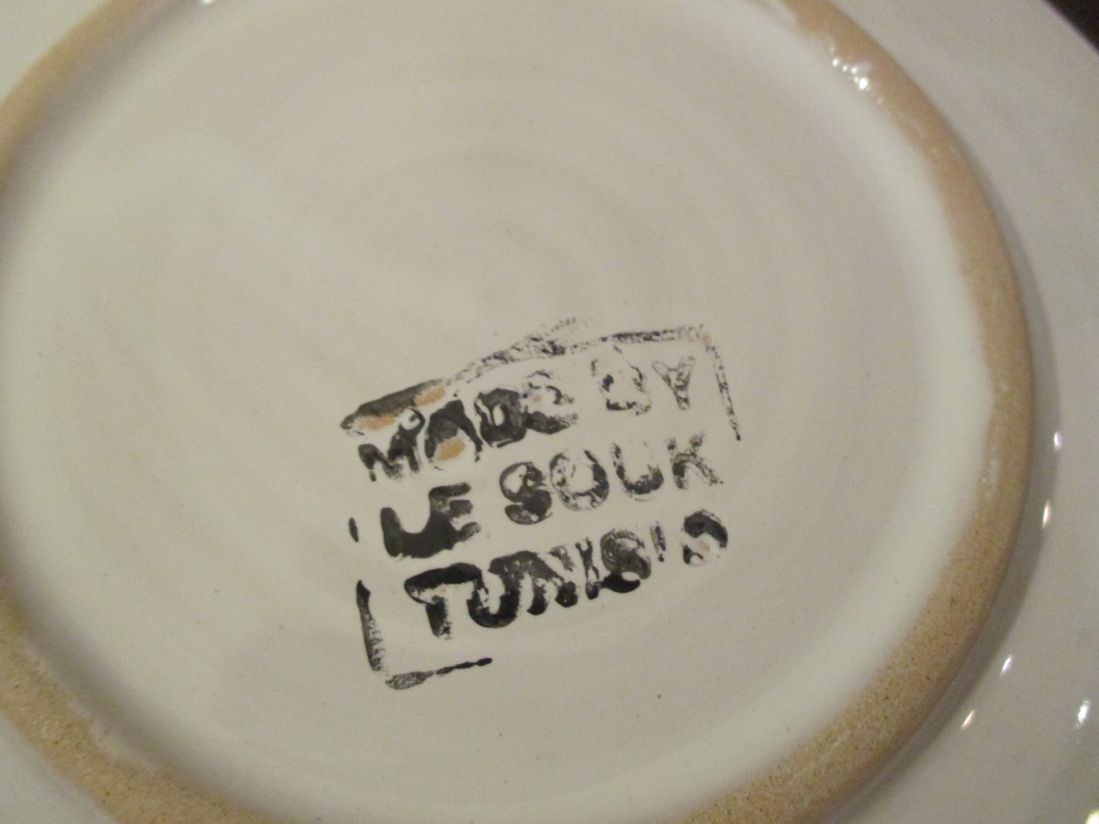 Le Souk Ceramique Tunisia SAUCER ONLY Set of 6 Cobalt Blue Yellow Lemons