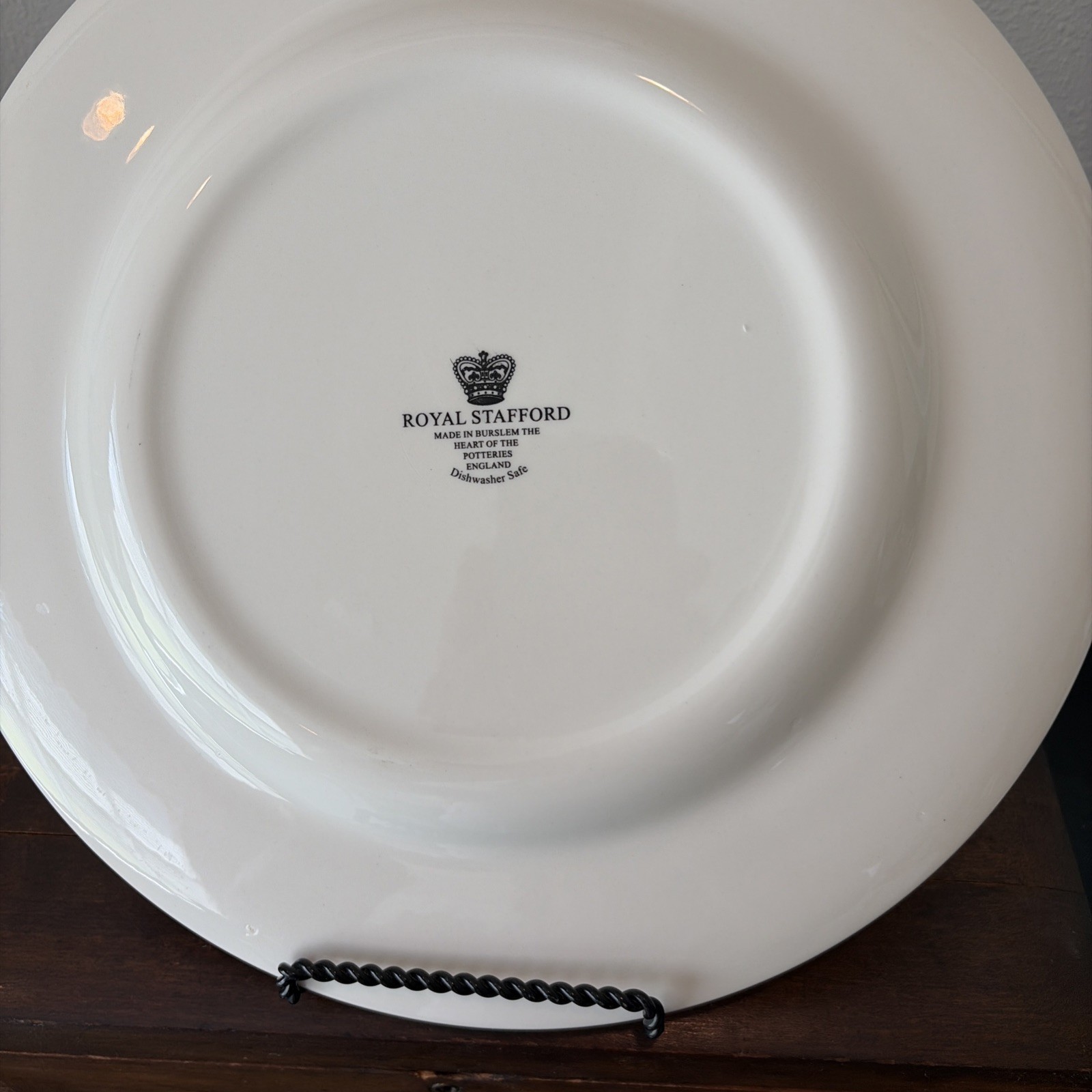 Royal Stafford Floral Weave Coral Red Large Dinner Plate 11”