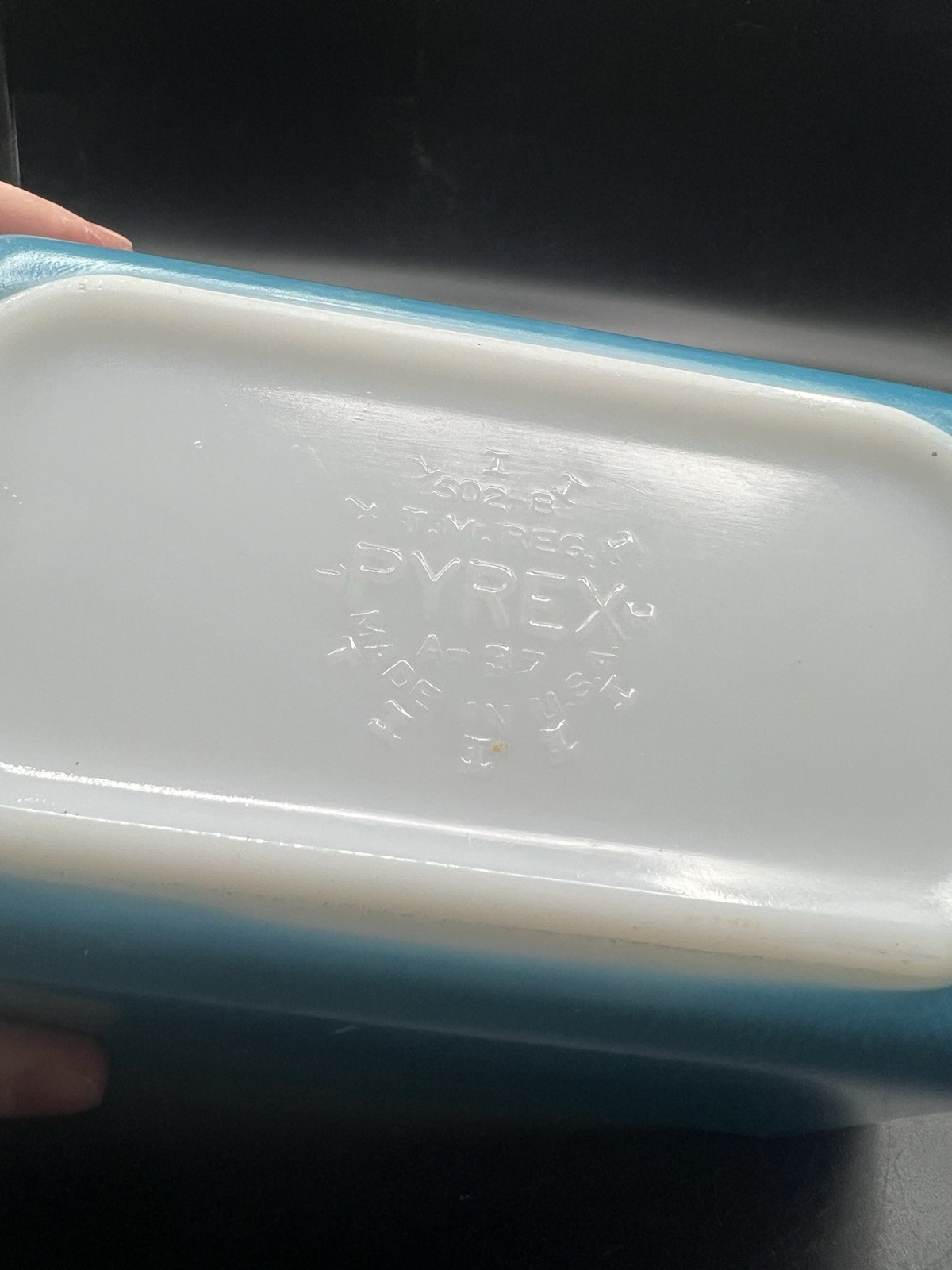 Pyrex Primary Blue Refrigerator Dish T.M. Reg A-32 502-B Vintage