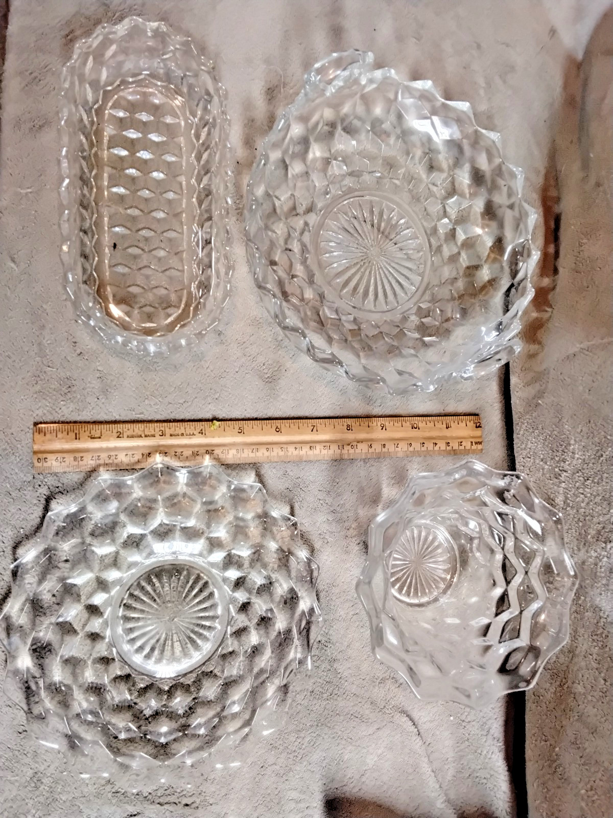 Fostoria american items. many early fire polished , no reserve