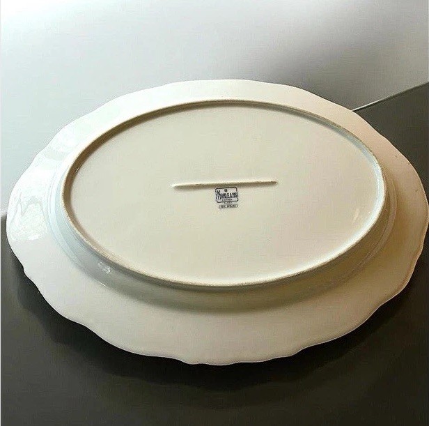 Vintage Orleans Rose Garland Oval Platter, Made in Japan