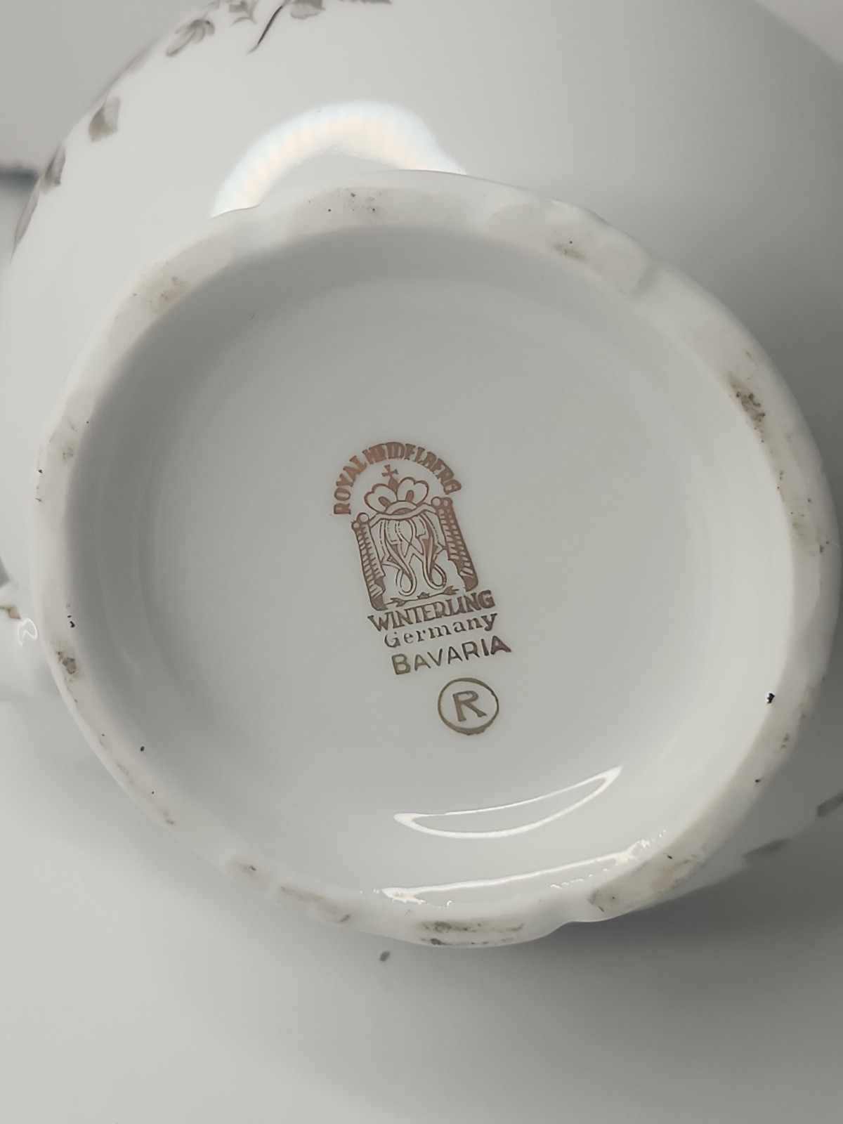 Vintage Winterling Bavaria Empress Sugar Bowl Floral Porcelain Gold Trim