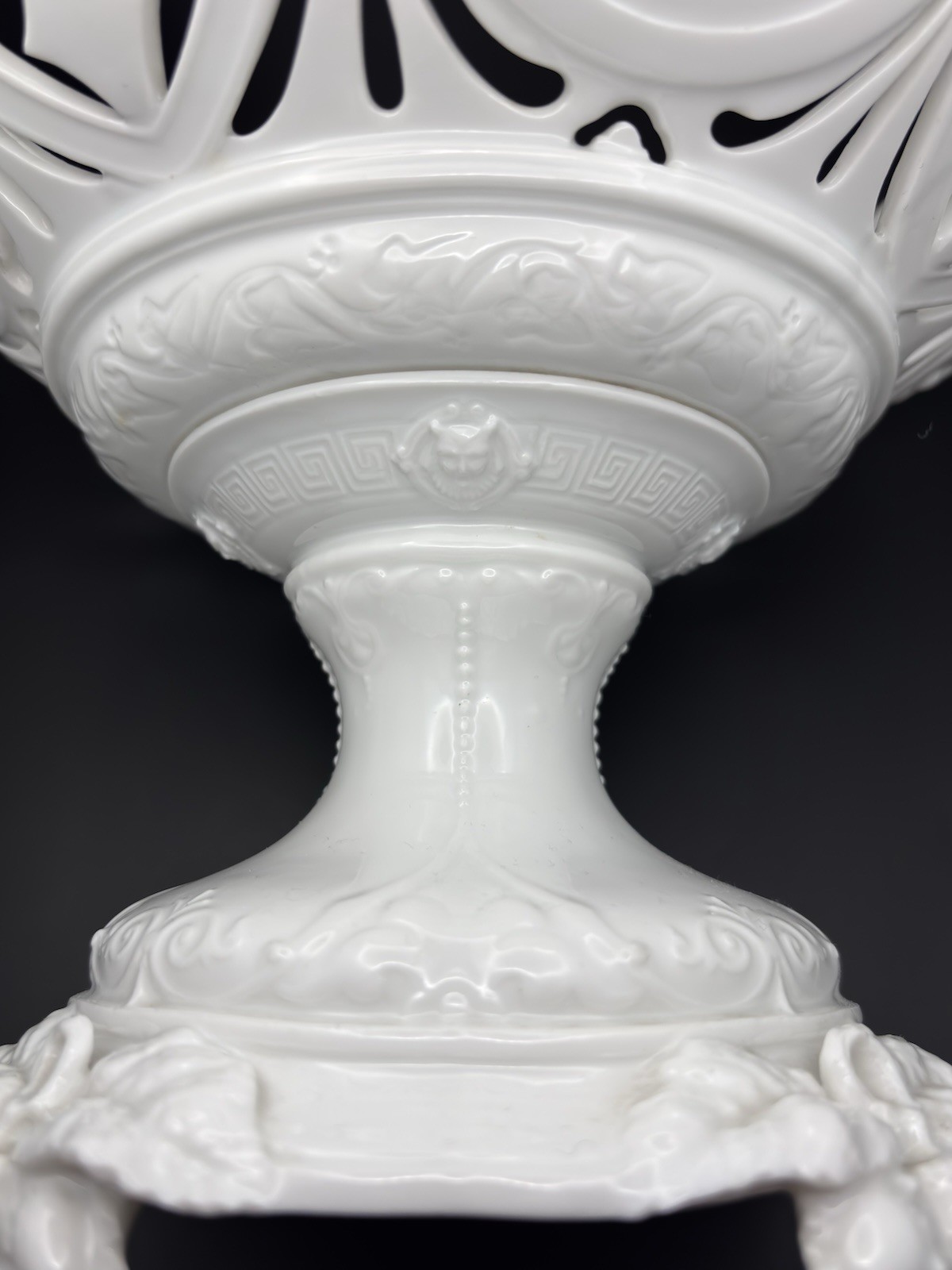 Jean Pouyat Limoges JPL Porcelain Centerpiece Bowl Compote 9.5″